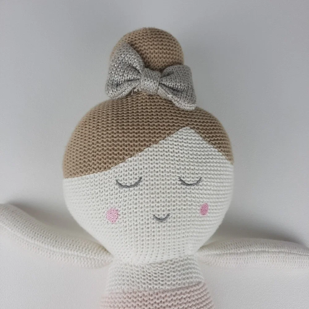 Emma Ballerina Knitted Doll Plush with Rattle inside Living Textiles 17